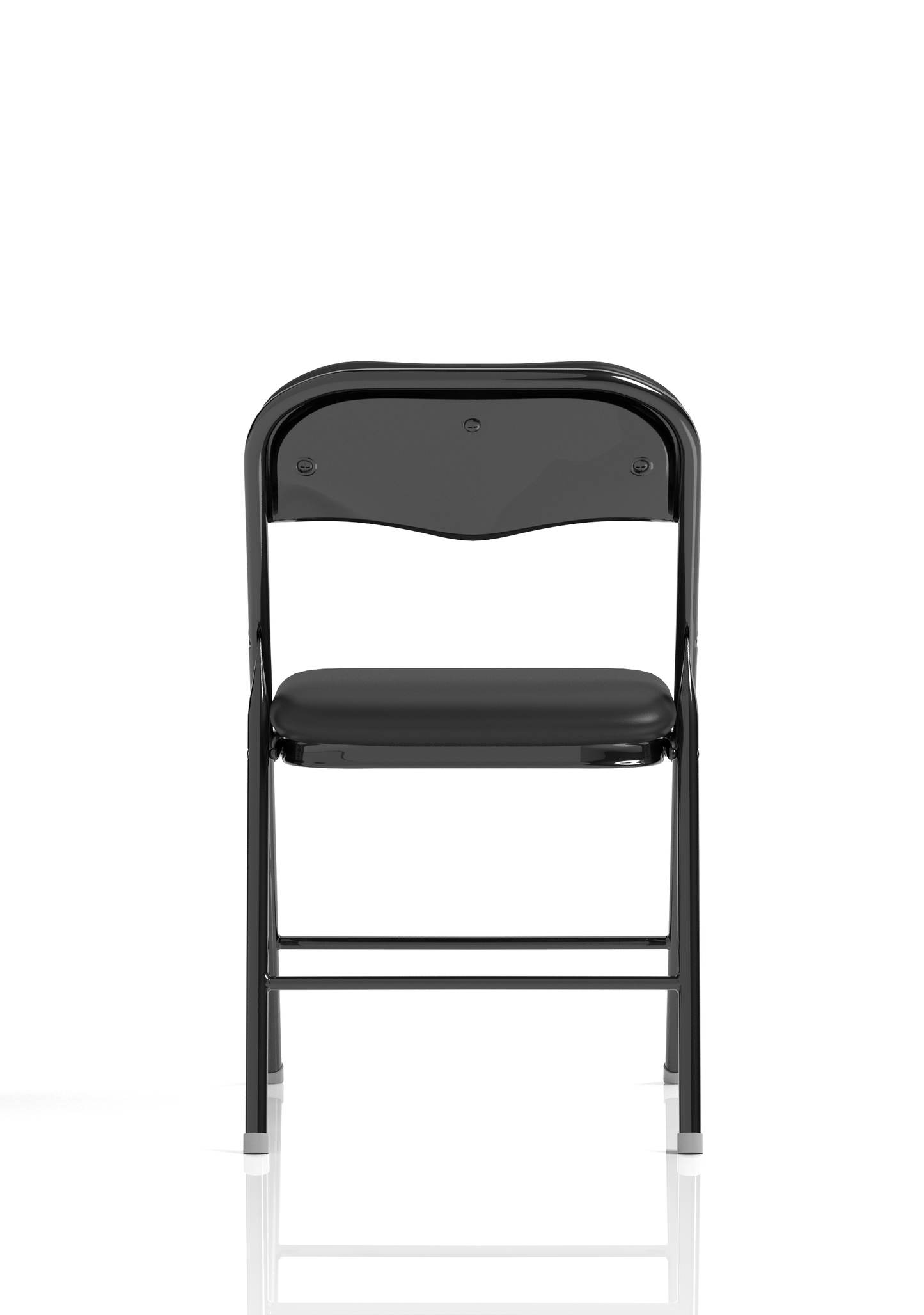 Sicily Black Polyurethane Folding Chair - Ergometric