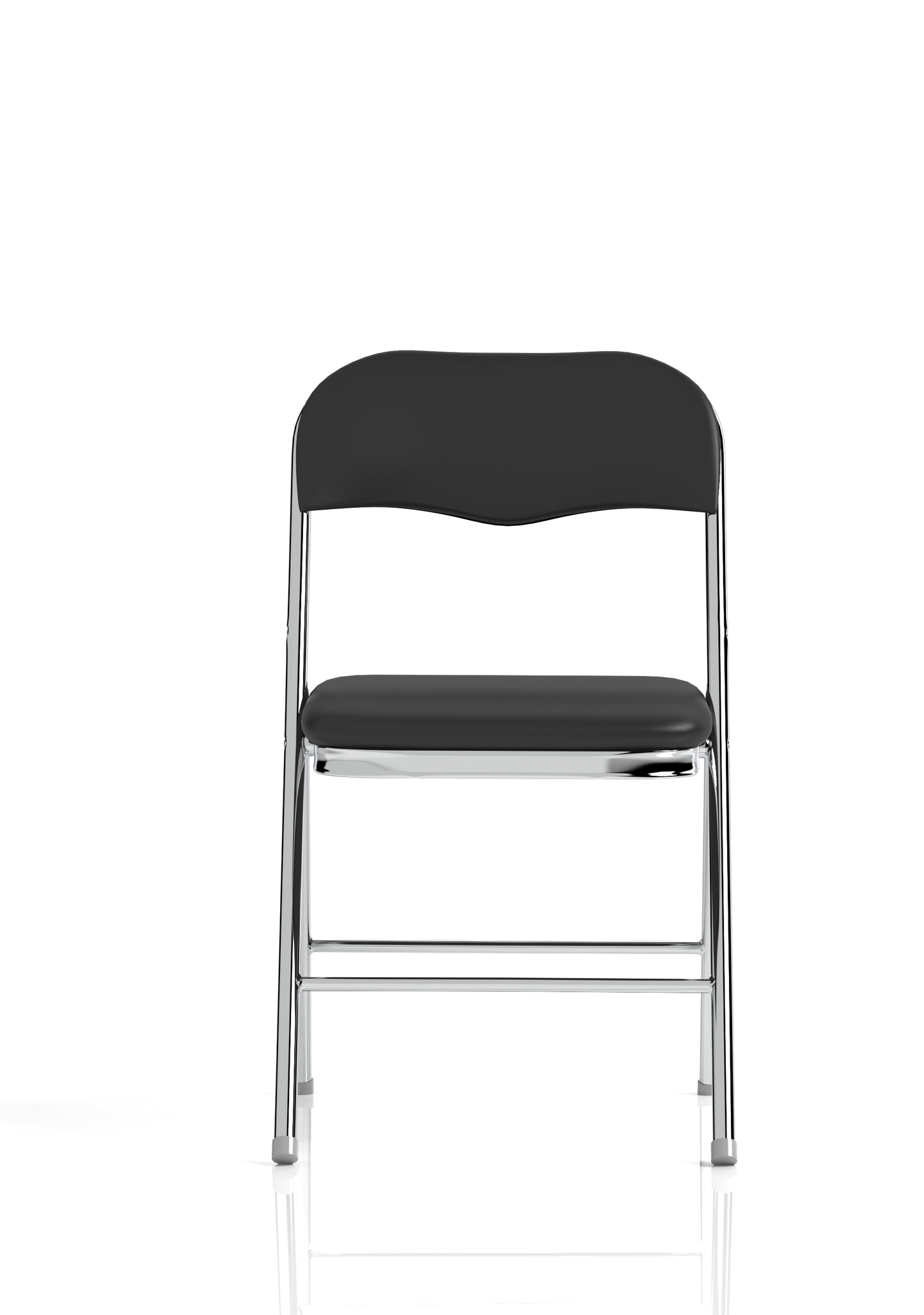 Sicily Black Polyurethane Folding Chair - Ergometric