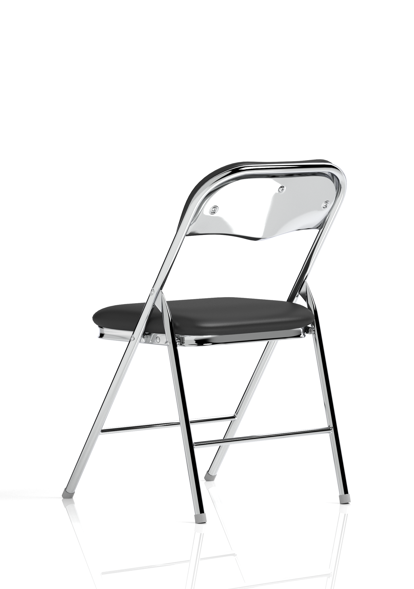 Sicily Black Polyurethane Folding Chair - Ergometric