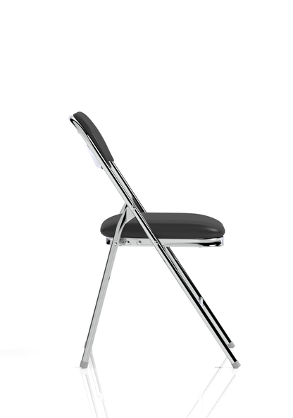 Sicily Black Polyurethane Folding Chair - Ergometric