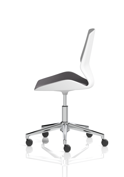 Florence 5 Star Base White Frame Fabric Visitor Chair - Ergometric