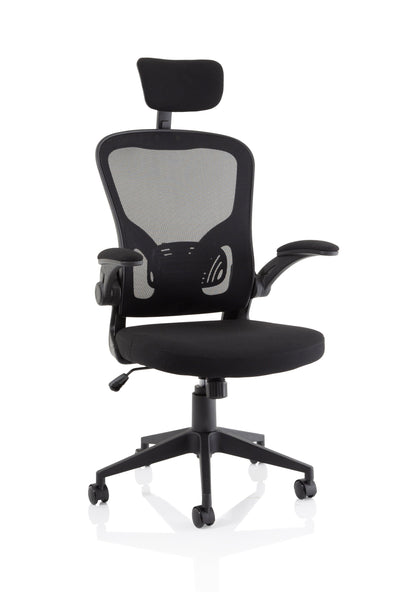 Ace Executive Mesh Chair With Folding Arms - Ergometric