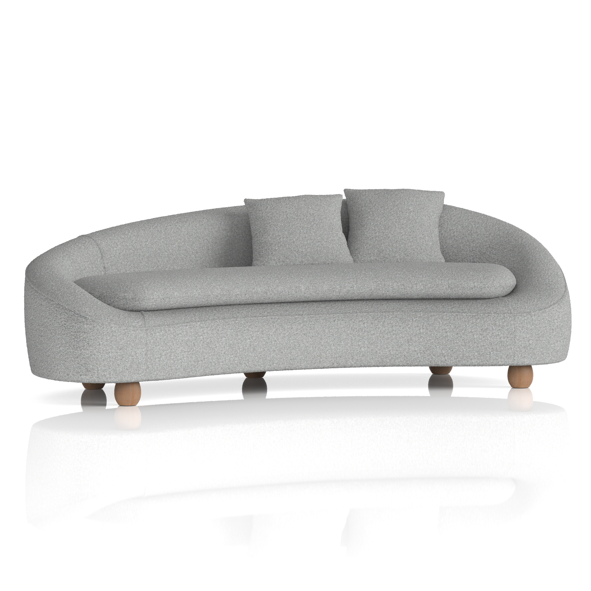 Mimi 3 Seater Curved Sofa - Ergometric